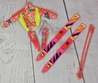 Vintage Ski Outfit for Barbie Doll Jacket, Boots, Skis, Poles, Socks