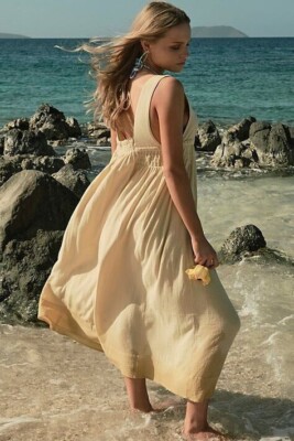 midi cotton a line dress Classic Cotton Elegance A-Line Midi Dress L