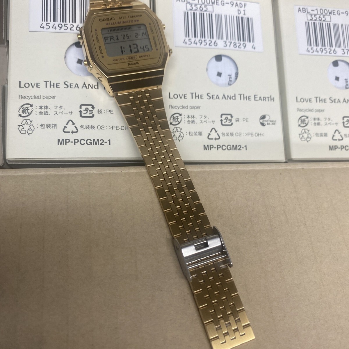 CASIO Step Tracker ABL-100WEG-9A ABL-100 Bluetooth Quartz Digital