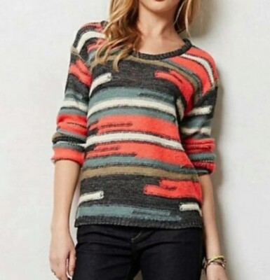 Anthropologie Numph Multicolor Gerda Fuzzy Sweater Size Small 