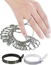 Ring Sizer Measuring Tool, 27 PCS Premium Ring Measurement Tool, US Ring Size 0-