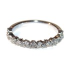 Diamond Ring 0.38 ct 18K White Gold Half Eternity Marquise Round Fine Jewelry — photo 5