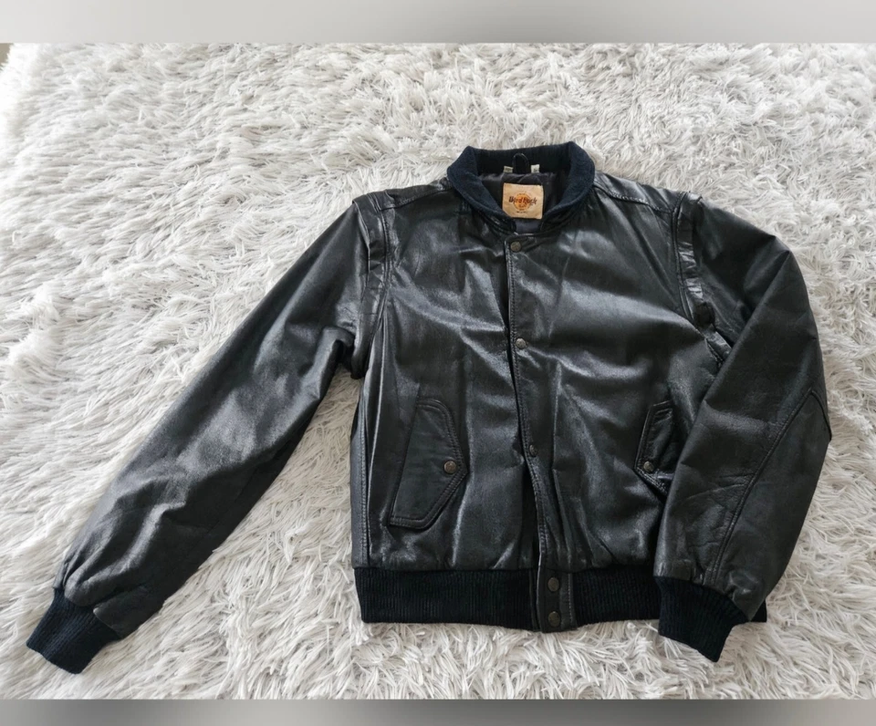 Vintage Hard Rock Cafe Orlando Leather Jacket Convert to Vest Womens Small Black - Image 4 of 4
