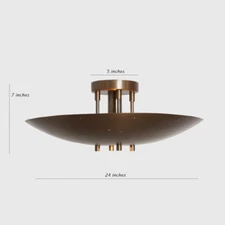 Pendant Brass Ceiling Flush Mount  Light Fixture Semi Flush mount Ceiling Lamp
