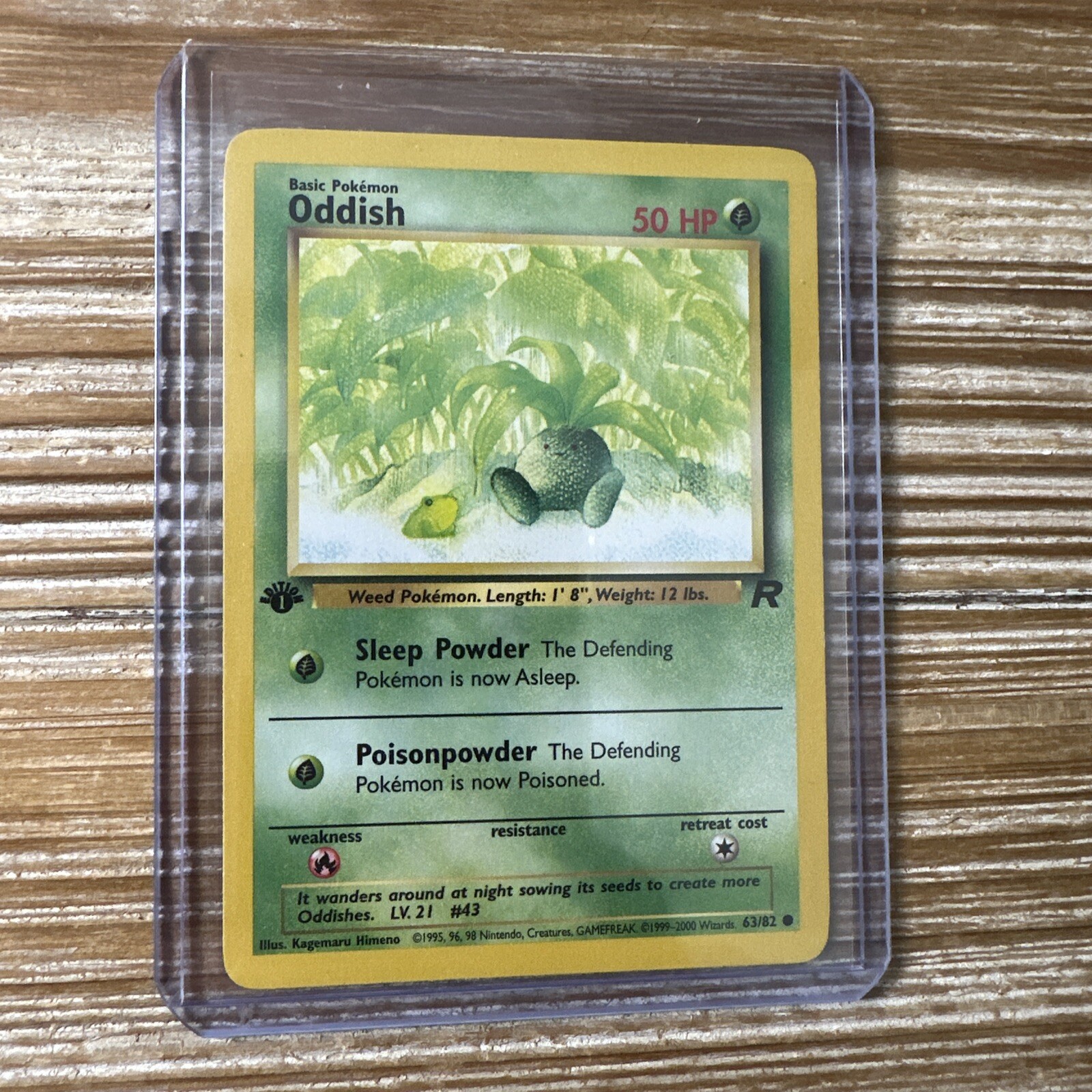 Pokemon Card 1st Edition Common Team Rocket 2000 Oddish 63/82 MP