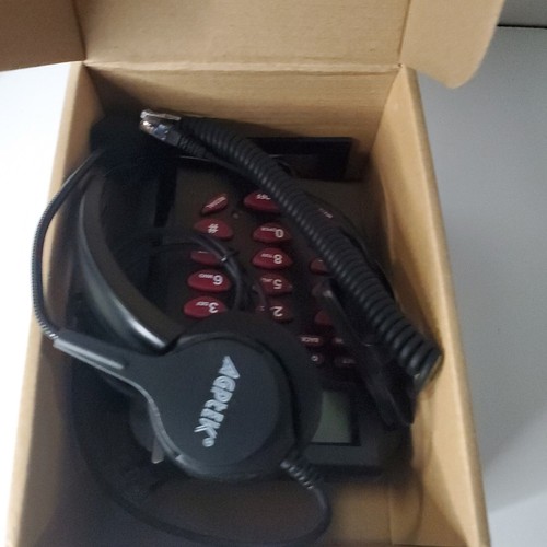 Teléfono con cable AGPtEK con auriculares y teclado de marcación HA0098 - Imagen 2 de 5