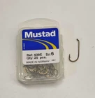 MUSTAD eyelet hooks - Ref. 539E - Size 6 - Pieces 25 - EF421