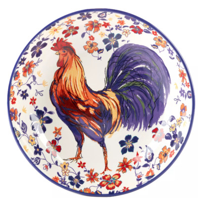 Certified International Morning Rooster Serving Bowl 13'' L x 13'' W x 3'' H 128oz
