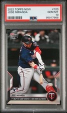 JOSE MIRANDA * PSA 10 * POP 3 * 2022 TOPPS NOW 1st HIT ROOKIE CARD #120 PR: 1096