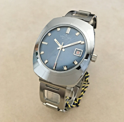 VINTAN UHR ROTES DATUM ETA 2472 AUTOMATIK NOS SELTEN