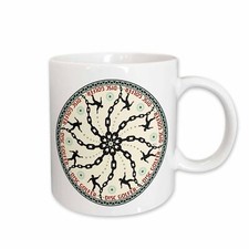 3dRose Disc Golfer - player throwing or putting within mandala design Mug