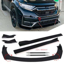 Front Bumper Lip Spoiler Splitter Glossy Black Extension For Honda CR-V Fit  9