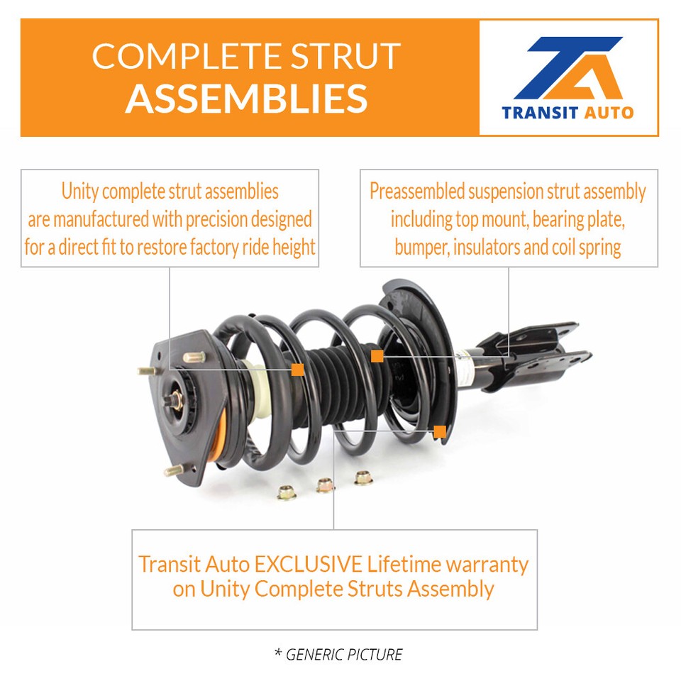 Front Suspension Complete Strut & Coil Spring Mount Assembly For Nissan ...
