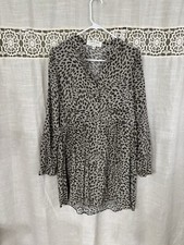 Cloth And Stone From Anthropologie Stylish Leopard Print Button Up Dress Size S