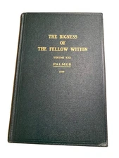 Rare 1st Ed Bigness Fellow BJ  Palmer Chiropractic 1949 Chiropractor GREEN BOOK