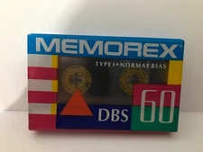 Memorex dBS 60 Normal Position I Blank Cassette Tape New Sealed