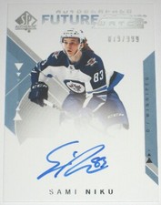2018-19 UPPER DECK SP AUTHENTIC SAMI NIKU FUTURE WATCH ROOKIE CARD AUTO /999