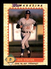 1990 Baseball Topps Magazine Dave Staton Spokane Indians #TM1 HP