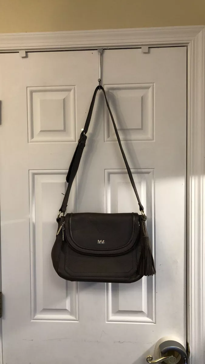 Mercer Madison Gray Leather Tassel Shoulder Messenger Handbag Purse NWT