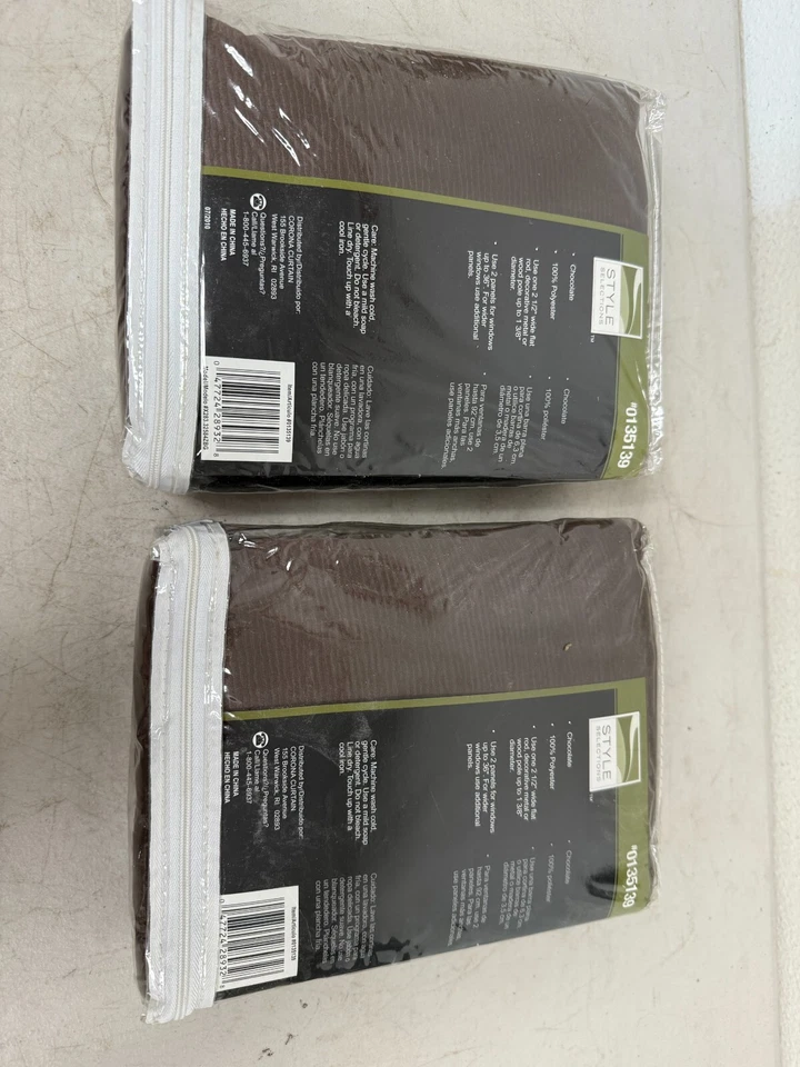 2 Style Selections Sonia Chocolate/Brown Blackout Curtain Panel 50"x84" #0135139 - Image 2 of 4