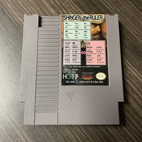 Shingen the Ruler Nintendo NES CB Game Cartridge + Box -- Tested + Working