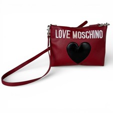 LOVE MOSCHINO Leder ROT Damen Tasche Schultertasche Umhängetasche