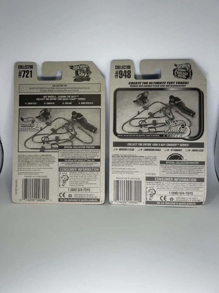 Hot Wheels Jaguar Lot Of 2x - Jaguar XJ220 Silver & Yellow X-Ray Cruiser Series - Image 4 of 4