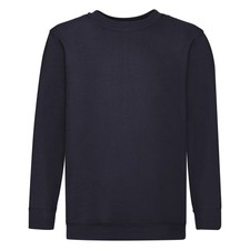 Image of Fruit Of The Loom Childrens Unisex Set In Sleeve Sweatshirt BC4367