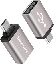 USB to Micro USB Adapter 2 Pack, Micro USB Male to USB 2.0 a Female OTG On-The-
