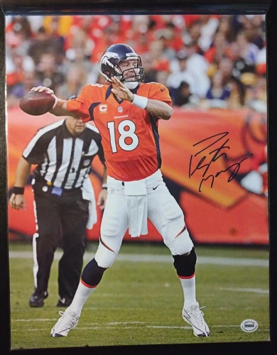 PEYTON MANNING SIGNED AUTOGRAPHED 11x14 BRONCOS PHOTO COA #A40305 AUTO