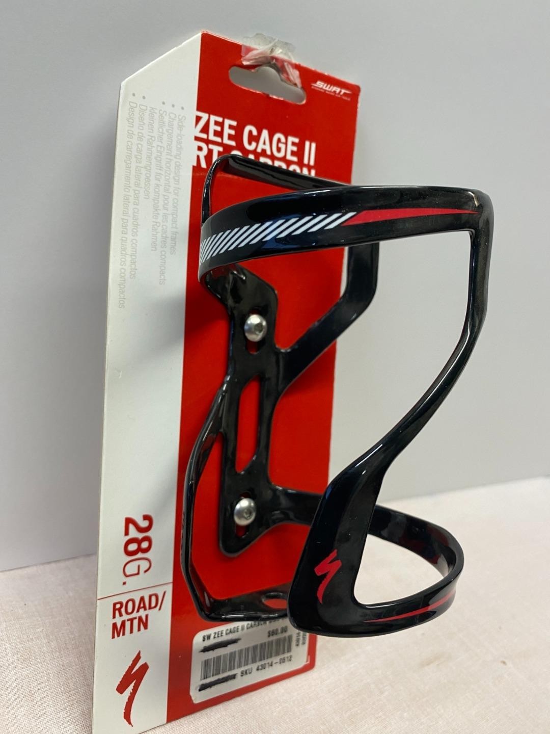 new Specialized ZEE CAGE II CARBON bicycle water bottle Gloss Black RIGHT