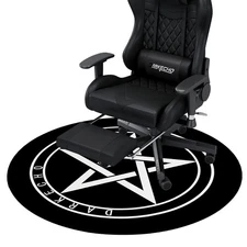Darkecho Mat for Carpeted and Hardwood Floor,Pentacle Gaming Chair Mat - BLACK