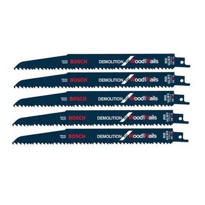 Bosch 5 Pack of Genuine 9-Inch 5/8 TPI Recip Saw Blades - RDN9VB-5PK