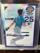 Nick Becker 2025 Prospect Edition Halo Purple Prizm 51/99 #51 Seattle Mariners