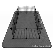 80x50 Inch Waterproof Pet Playpen Mat - Super Absorbent Fleece Liner for Dogs, R