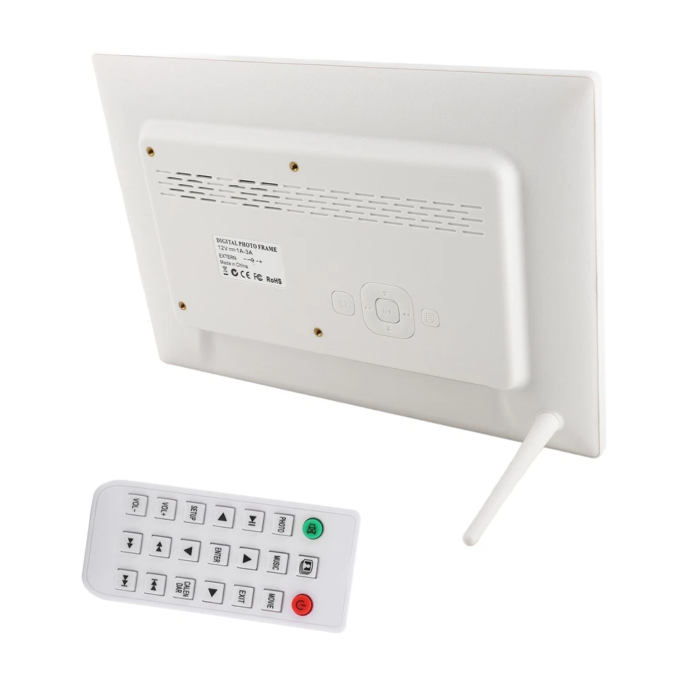 12 Inch HD Digital Picture Frame With MP3/MP4 Playback For Home Use (White) - Image 2 of 4