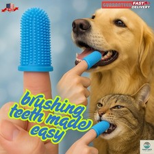 360 Silicone Finger Toothbrush for Small Pet Dog Cat - Oral hygiene Treatment