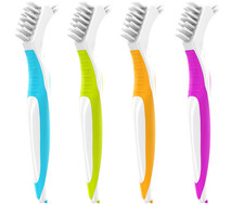 Acclean Denture Cleaning Brush Double Sided Toothbrush x 1 colour sent  randomly