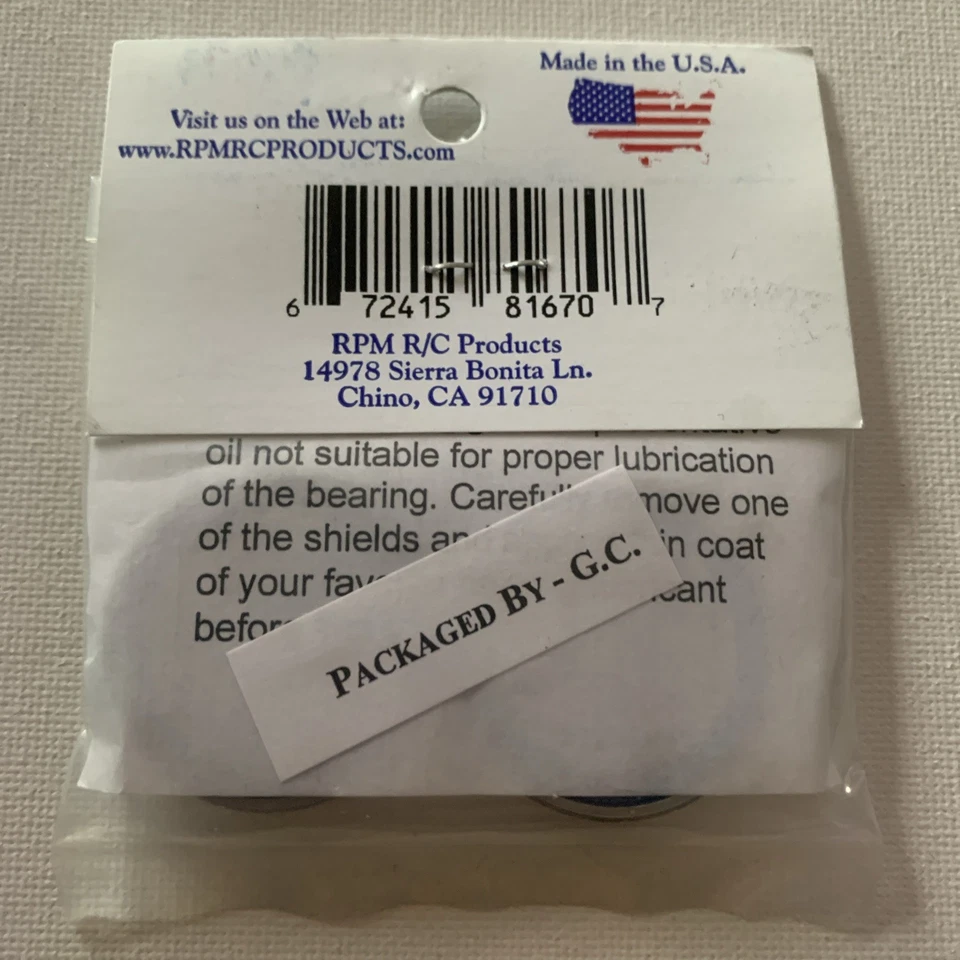 RPM Replacement Oversized Inner Bearings 81670 NEW - Image 2 of 2