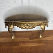 Vintage 1980s Hollywood Regency Wall Shelf Gold Ornate by Burwood Hanging
