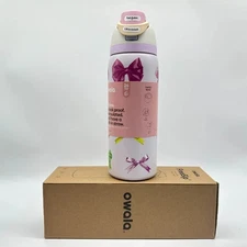 32oz Owala Limited Edition UO Exclusive Multicolor Pink Bows Water Bottle - New
