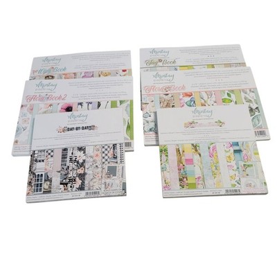 (7) Mintay Papers Paper Pads With 24 Double Sided Sheets 6x8 & 6x6 Scrapbooking 