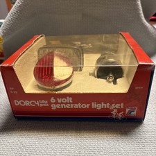 NOS VTG Dorcy Bike Pals 6V Light Generator E-22 10038 Head Tail Lights (B3-D16)