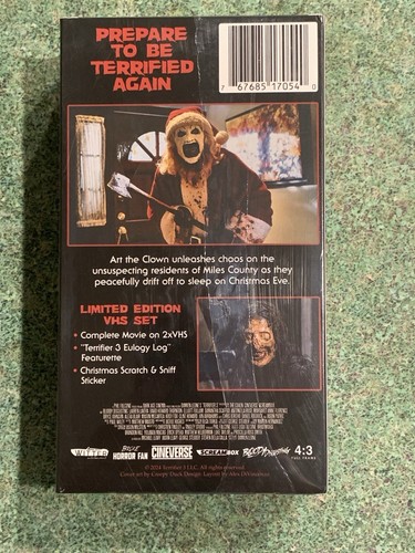Terrifier 1 2 3 Collector's Edition VHS Brand New Damien Leone’s Witter Complete - Picture 4 of 16
