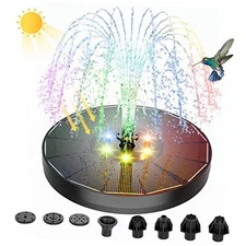  Solar Powered Fountain 4W Bird Bath Fountains Pump Upgraded Glass Panel 