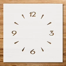 Clock Theme Wall Art Stencil for Timeless Home Decor - StencilAir