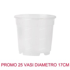 25 VASI PER ORCHIDEE Ø17CM COMPLETAMENTE TRASPARENTI PROMO