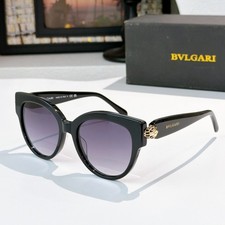 Bvlgari BV40086I Cat Eye Black Sunglasses Gradient Grey 54-19-140 WITH NEW CASE