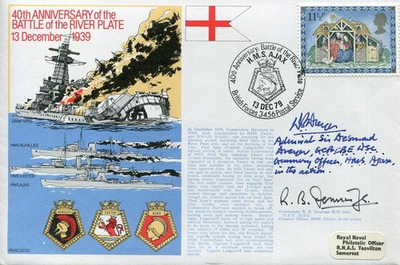 #ad Admiral Desmond Dreyer Cdr R B Jennings WWII War HMS Exeter Signed Autograph $29.99