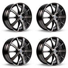 Set of 4 Black 14x5.5 4x100 Wheel Rims for 2006-2010 Toyota Yaris Alloy B1E9